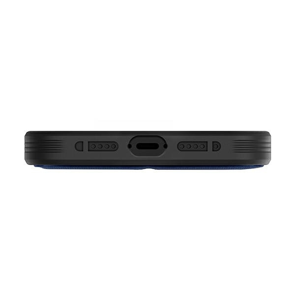 Etui UNIQ Transforma Magclick Charging na iPhone 14 Pro - niebieskie