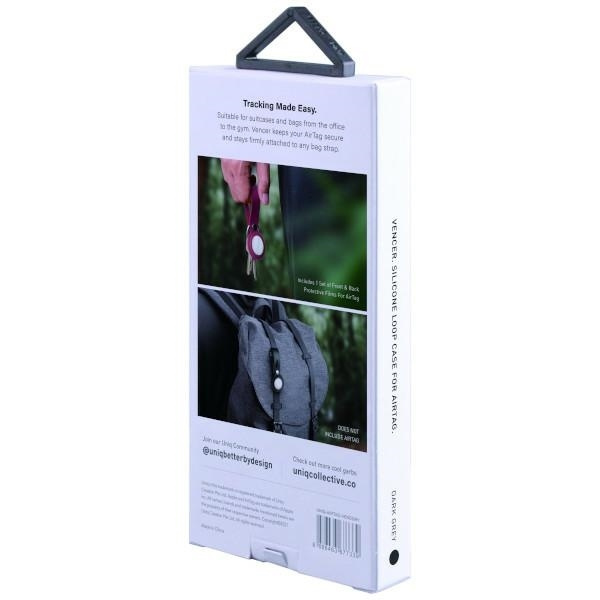 UNIQ etui Vencer Silicone na AirTag ciemnoszary/charcoal
