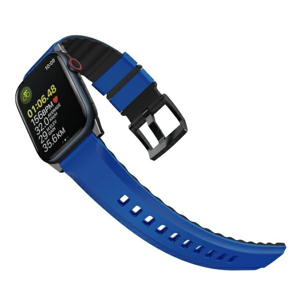 Pasek UNIQ Linus Airosoft Silicone na Apple Watch 1/2/3/4/5/6/7/8/SE/SE2/Ultra 42/44/45/49mm - niebieski