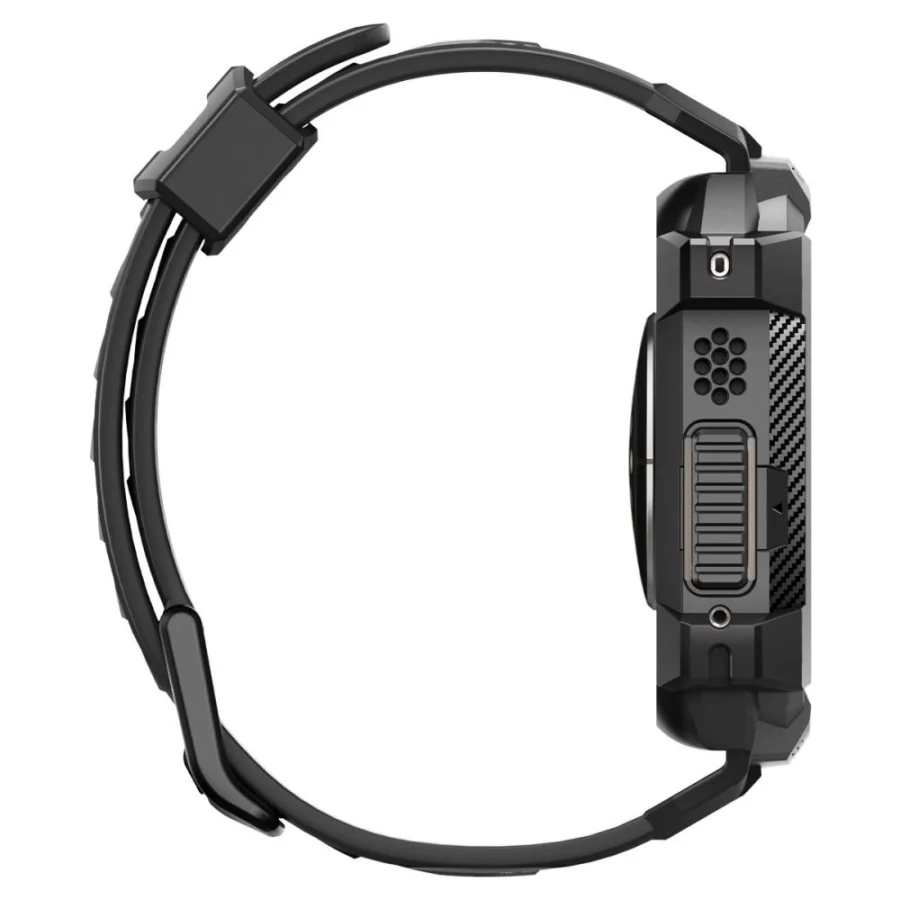 Etui z paskiem Spigen Rugged Armor Pro na Apple Watch Ultra 49 mm - czarne