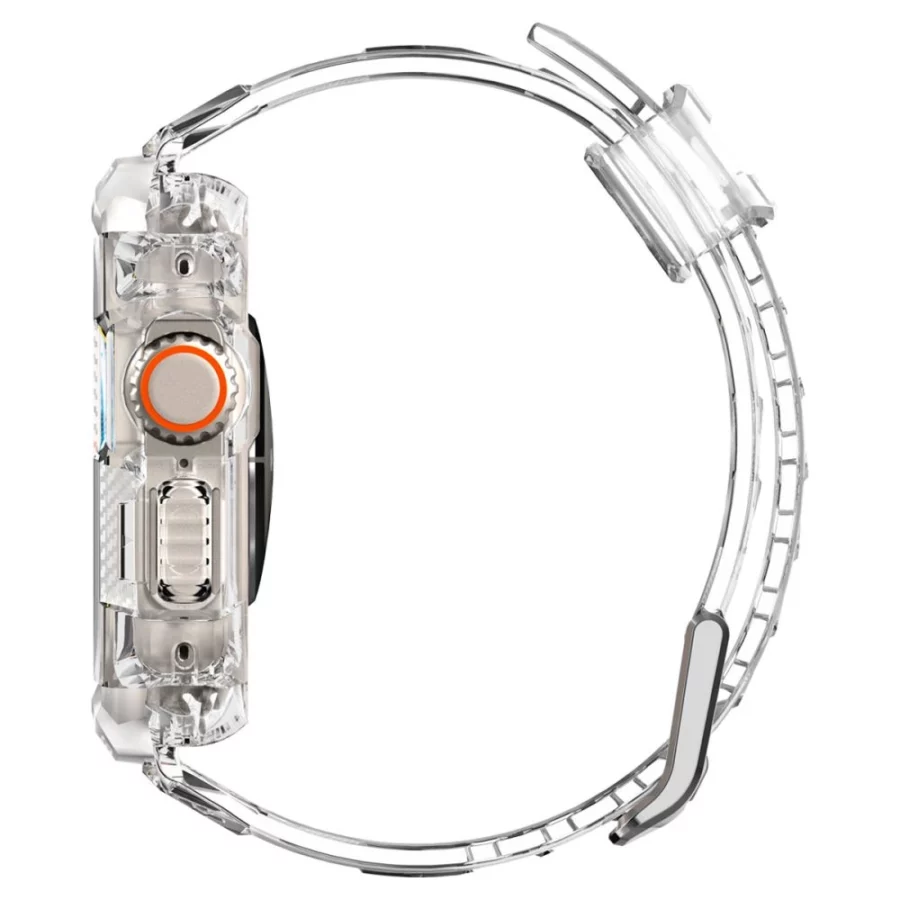 Etui z paskiem Spigen Rugged Armor Pro na Apple Watch Ultra (49 mm) - przezroczyste