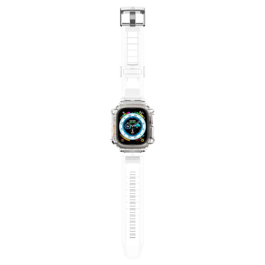 Etui z paskiem Spigen Rugged Armor Pro na Apple Watch Ultra (49 mm) - przezroczyste