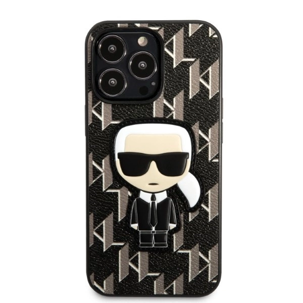 Etui Karl Lagerfeld Monogram Ikonik Patch na iPhone 13 Pro / iPhone 13 - czarne