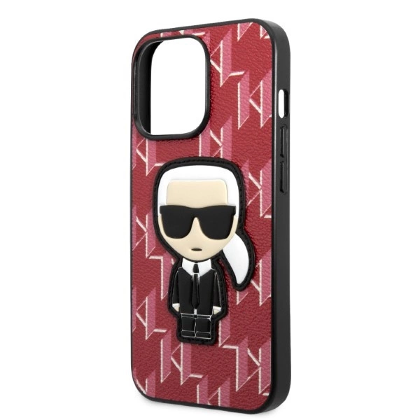 Etui Karl Lagerfeld Monogram Ikonik Patch na iPhone 13 Pro / iPhone 13 - czerwone