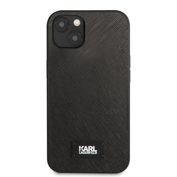 Etui Karl Lagerfeld Saffiano Plaque na iPhone 13 mini - czarne