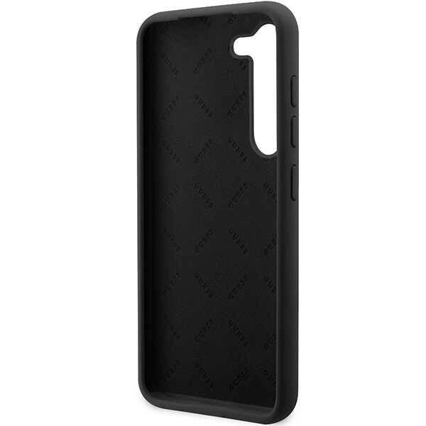 Etui Guess Silicone Vintage Gold Logo na Samsung Galaxy S23+ - czarne