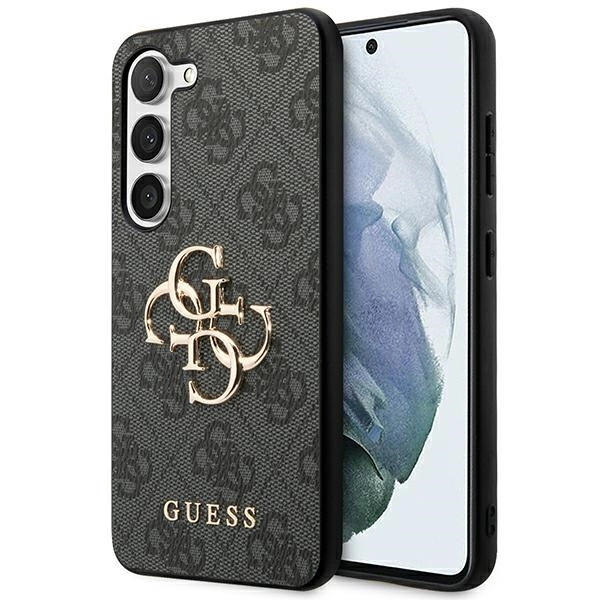 Etui Guess 4G Big Metal Logo na Samsung Galaxy S23 - szare