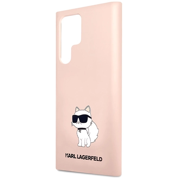 Etui Karl Lagerfeld Silicone Choupette na Samsung Galaxy S23 Ultra - różowe
