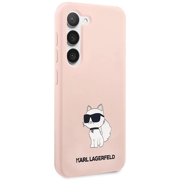 Etui Karl Lagerfeld Silicone Choupette na Samsung Galaxy S23 - różowe