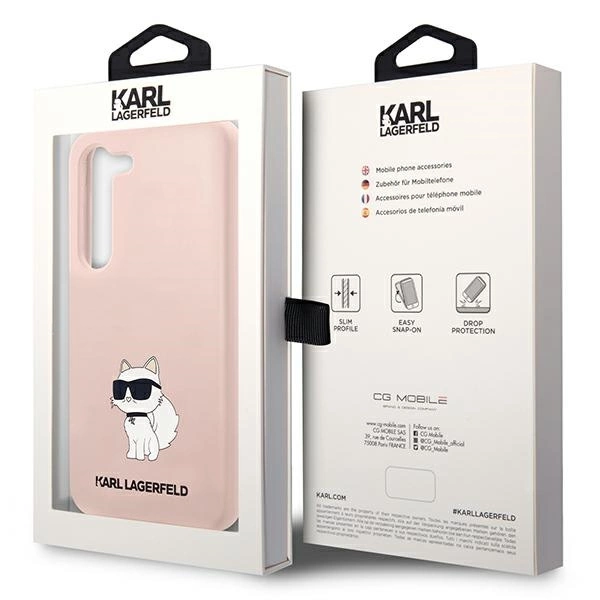 Etui Karl Lagerfeld Silicone Choupette na Samsung Galaxy S23 - różowe
