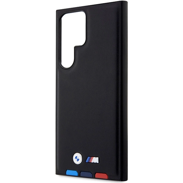 Etui BMW Leather Stamp Tricolor na Samsung Galaxy S23 Ultra - czarne