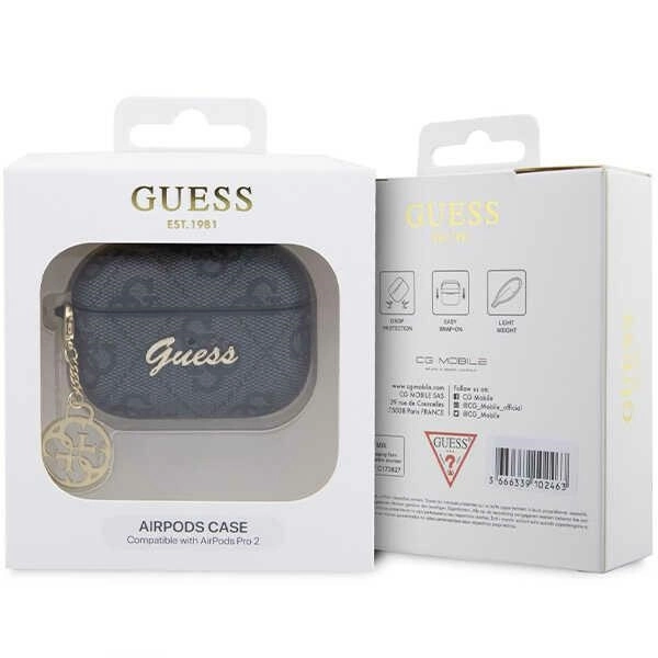 Etui Guess 4G Charm Collection na AirPods Pro 2 - czarne