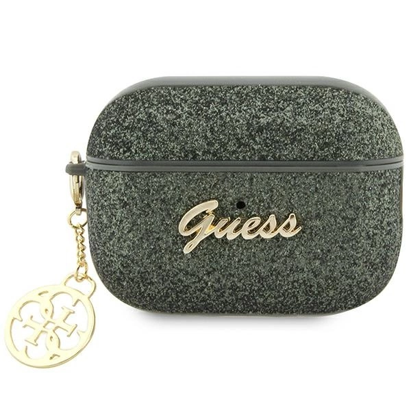 Etui Guess Glitter Flake 4G Charm na AirPods Pro 2 - zielone