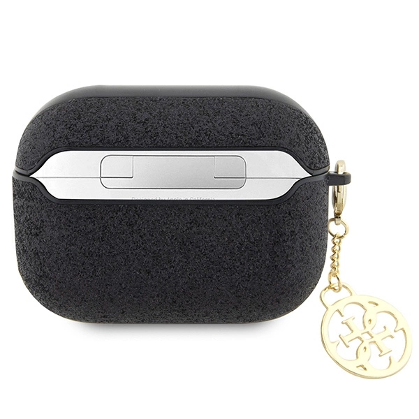 Etui Guess Glitter Flake 4G Charm na AirPods Pro 2 - czarne