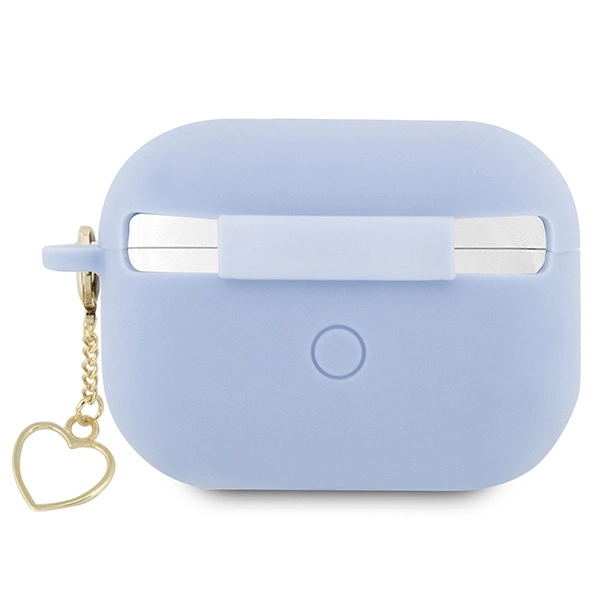 Etui Guess Silicone Charm Heart Collection na AirPods Pro 2 - niebieskie