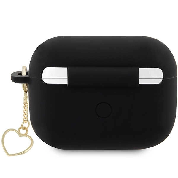 Etui Guess Silicone Charm Heart Collection na AirPods Pro 2 - czarne