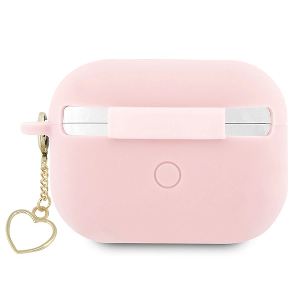 Etui Guess Silicone Charm Heart Collection na AirPods Pro 2 - różowe