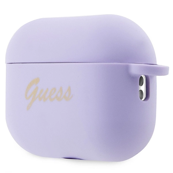 Etui Guess Silicone Charm Heart Collection na AirPods Pro 2 - purpurowe