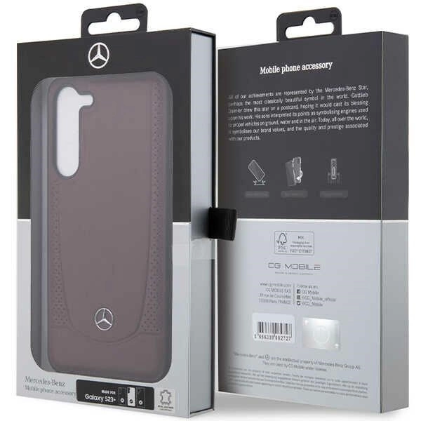 Etui Mercedes Leather Urban Bengale na Samsung Galaxy S23+ - czerwone