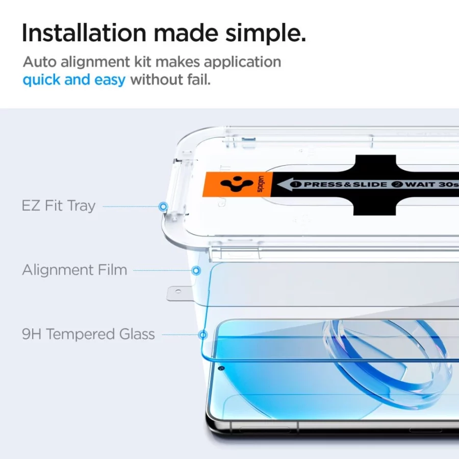 Szkło hartowane Spigen Glas.tR EZ Fit na Samsung Galaxy S23 - 2 szt.