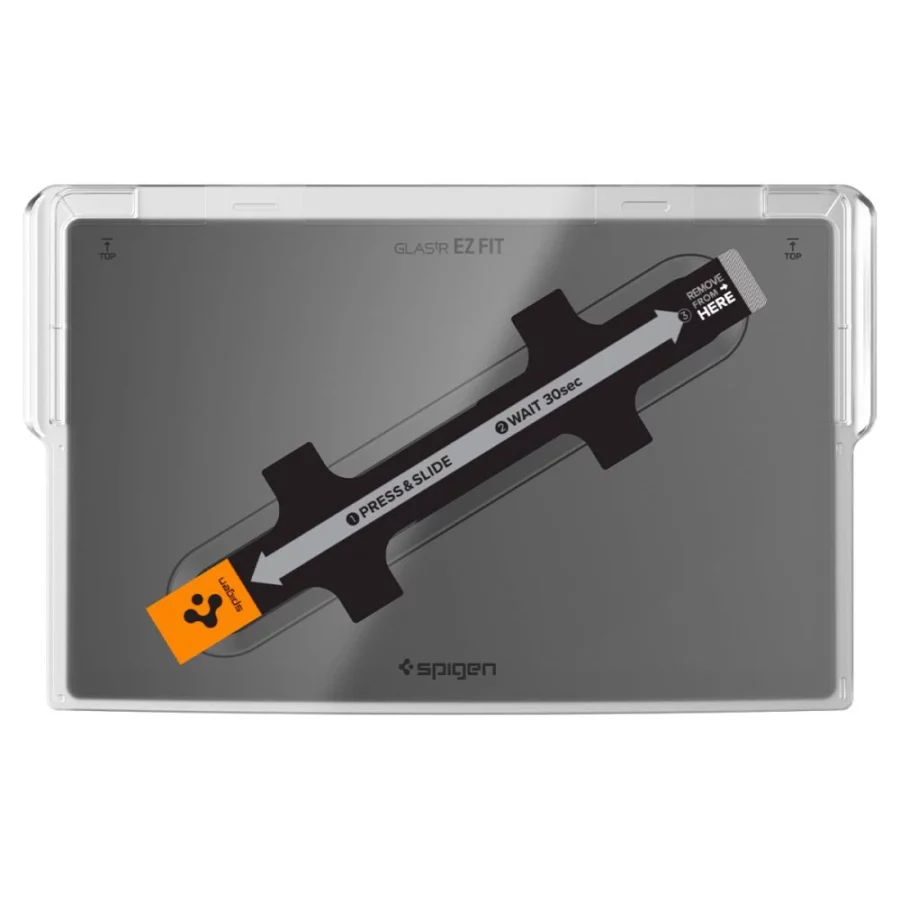 Szkło hartowane Spigen Glas.tR EZ Fit na Tesla Model X 2022 / Model S 2021 - czarne