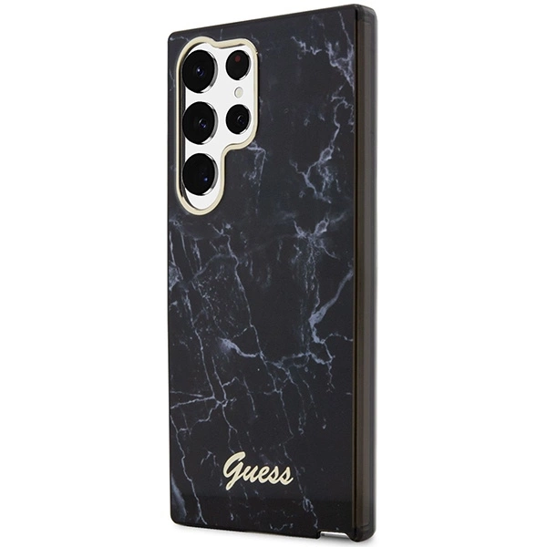 Etui Guess Marble Collection na Samsung Galaxy S23 Ultra - czarne