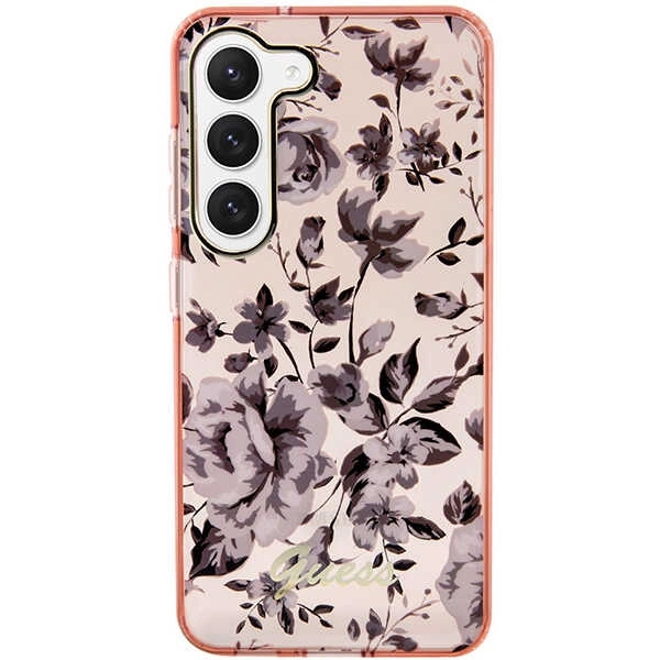Etui Guess Flower Collection na Samsung Galaxy S23+ - różowe