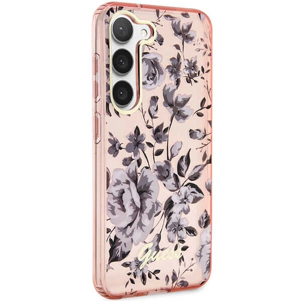 Etui Guess Flower Collection na Samsung Galaxy S23+ - różowe