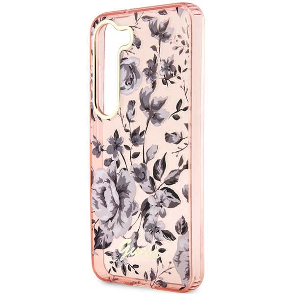 Etui Guess Flower Collection na Samsung Galaxy S23+ - różowe