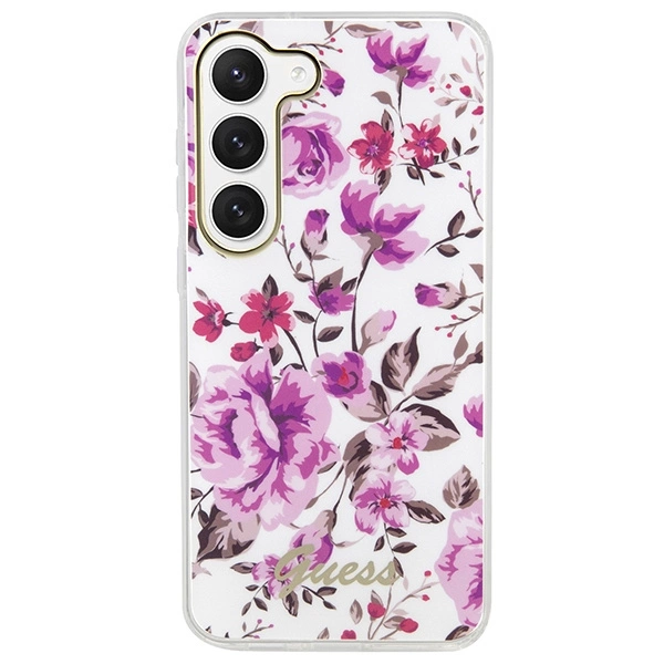 Etui Guess Flower Collection na Samsung Galaxy S23+ - białe