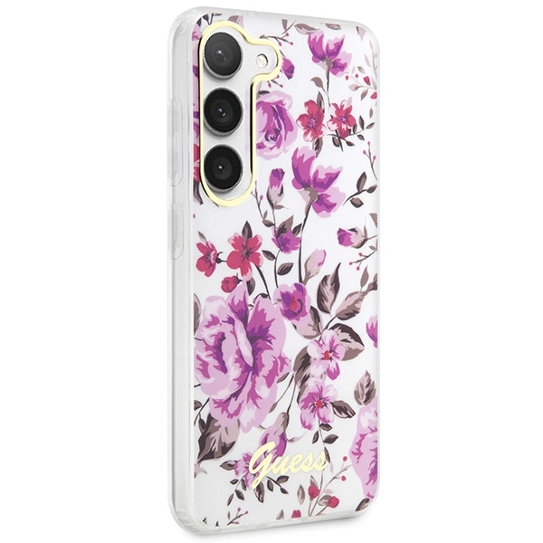 Etui Guess Flower Collection na Samsung Galaxy S23+ - białe