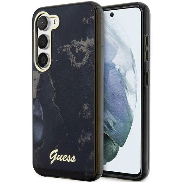 Etui Guess Golden Marble Collection S23+ - czarne