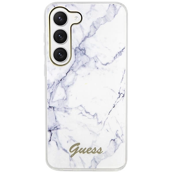 Etui Guess Marble Collection na Samsung Galaxy S23+ - białe