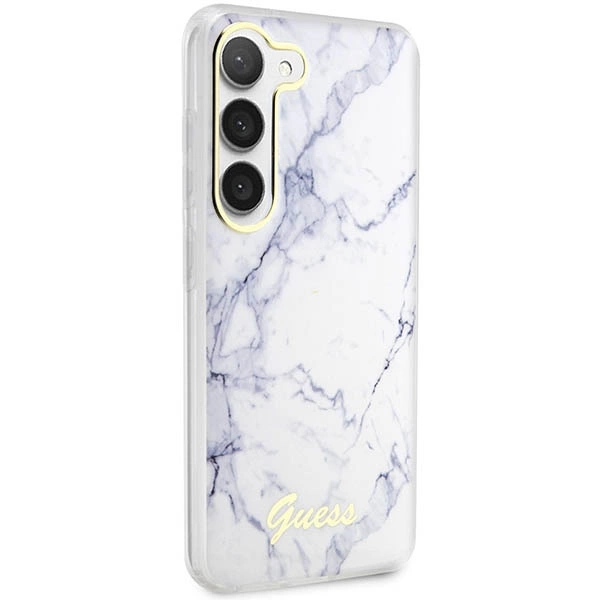 Etui Guess Marble Collection na Samsung Galaxy S23+ - białe