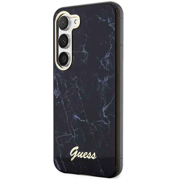 Etui Guess Marble Collection na Samsung Galaxy S23+ - czarne