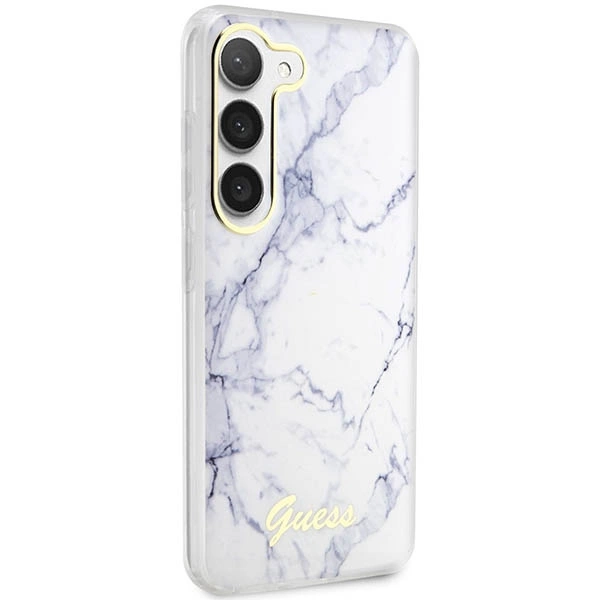 Etui Guess Marble Collection na Samsung Galaxy S23 - białe