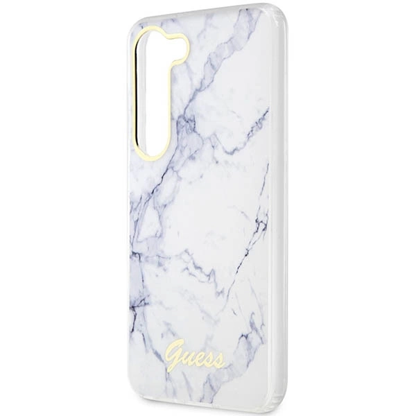 Etui Guess Marble Collection na Samsung Galaxy S23 - białe
