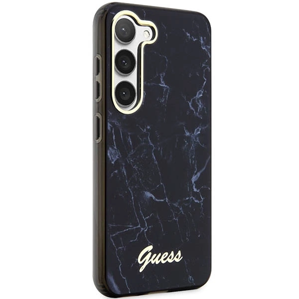 Etui Guess Marble Collection na Samsung Galaxy S23 - czarne