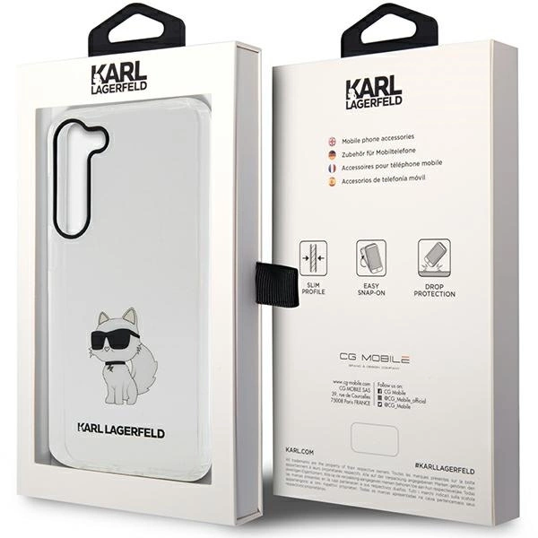 Etui Karl Lagerfeld Ikonik Choupette na Samsung Galaxy S23+ - przezroczyste