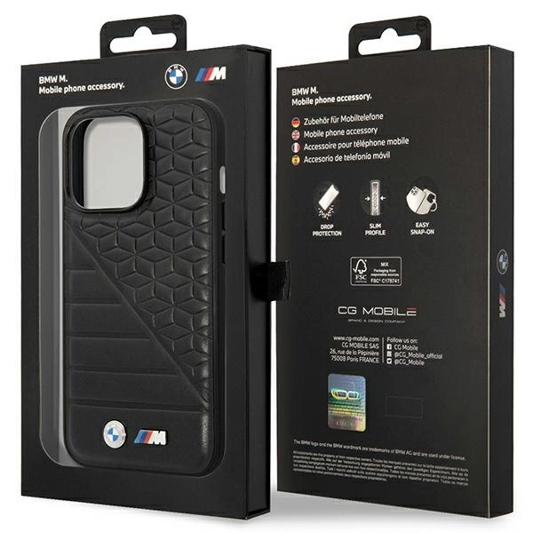 Etui BMW Bi Pattern na iPhone 14 Pro 6,1" - czarne