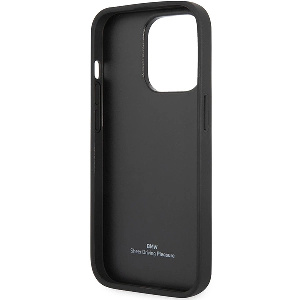 Etui BMW Leather Quilted na iPhone 14 Pro - czarne
