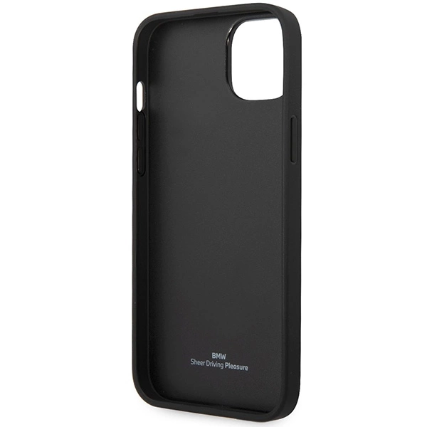 Etui BMW Leather Diamond Pattern na iPhone 14 - burgundowe