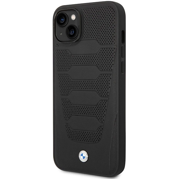Etui BMW Leather Seats Pattern na iPhone 14 - czarne