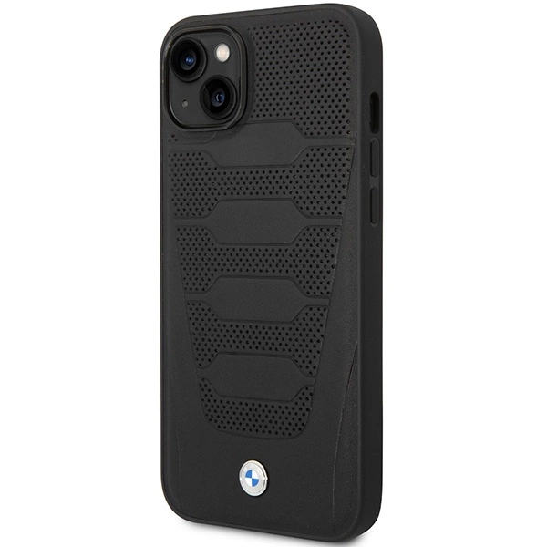 Etui BMW Leather Seats Pattern na iPhone 14 - czarne