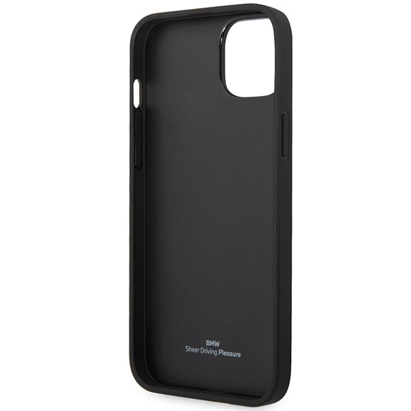 Etui BMW Leather Seats Pattern na iPhone 14 - burgundowe