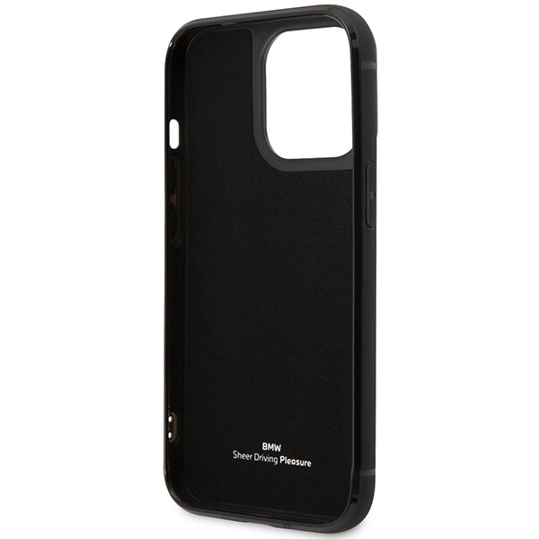 Etui BMW Leather Card Slot na iPhone 14 Pro Max - czarne