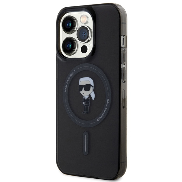 KARL LAGERFELD KLHMP14LHFCKNOK IPHONE 14 PRO 6.1" CZARNY/BLACK HARDCASE IML IKONIK MAGSAFE