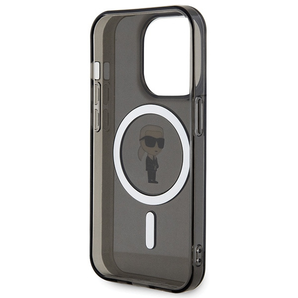 KARL LAGERFELD KLHMP14LHFCKNOK IPHONE 14 PRO 6.1" CZARNY/BLACK HARDCASE IML IKONIK MAGSAFE