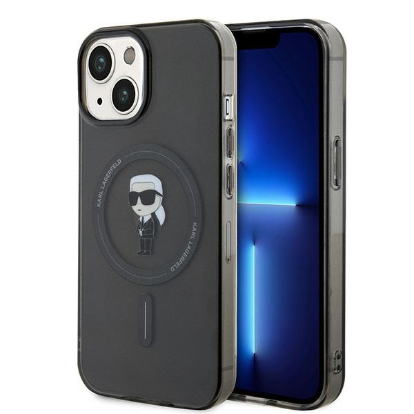KARL LAGERFELD KLHMP14SHFCKNOK IPHONE 14 / 15 / 13 6.1" CZARNY/BLACK HARDCASE IML IKONIK MAGSAFE