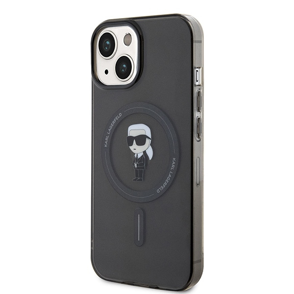KARL LAGERFELD KLHMP14SHFCKNOK IPHONE 14 / 15 / 13 6.1" CZARNY/BLACK HARDCASE IML IKONIK MAGSAFE